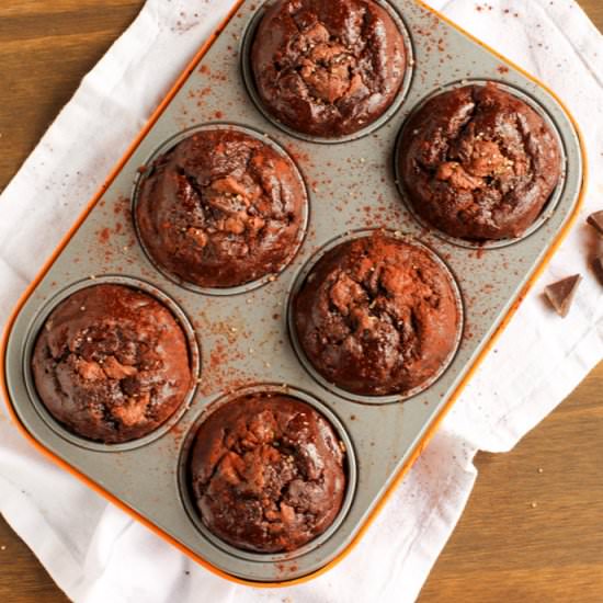 Chocolate Banana Bread Muffins