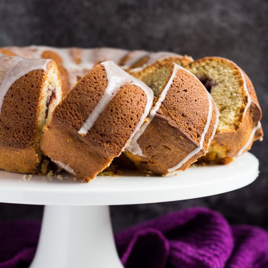 Peanut Butter & Jam Bundt Cake
