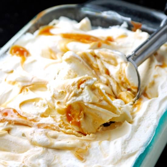 No Churn Salted Caramel Ice Cream