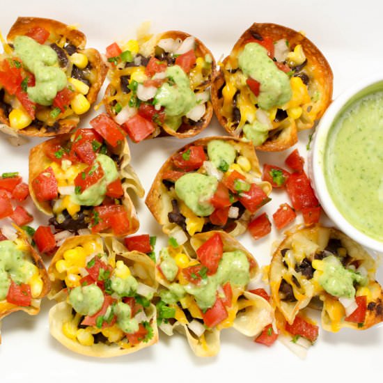 Black Bean Nacho Cups
