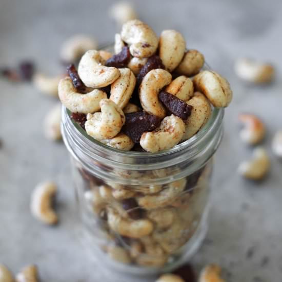 Spiced Bacon Cashews