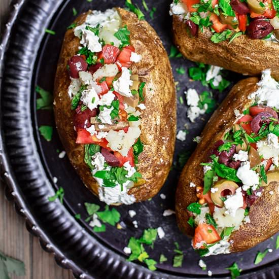 Mediterranean Loaded Baked Potato
