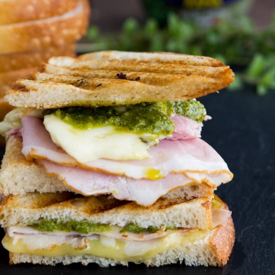 Ham Swiss Pesto Grilled Cheese