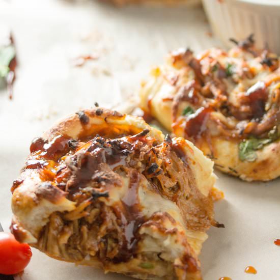 Pulled BBQ Chicken Pizza Ring
