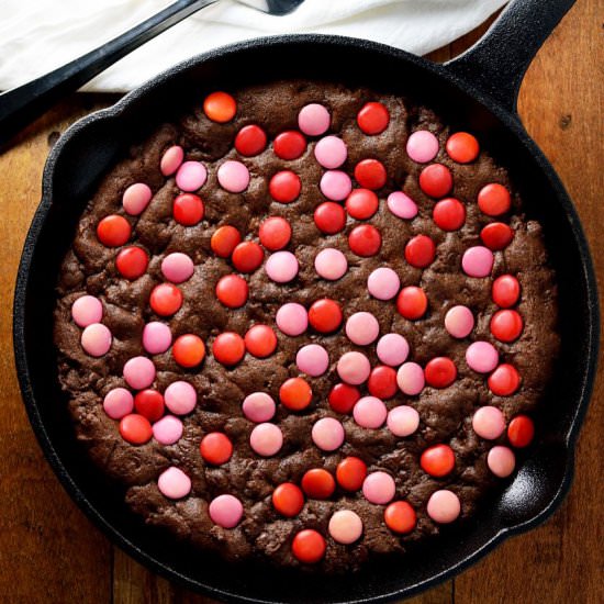 Valentine’s Day Skillet Cookie