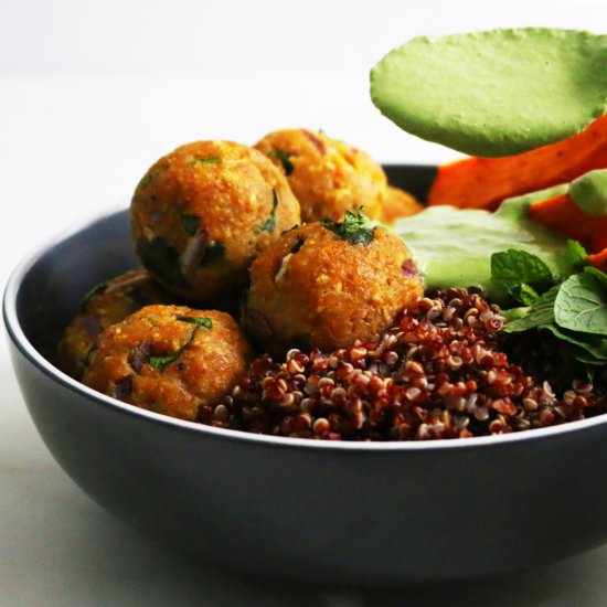 Turkey Meatball and Sweet Potato Bowl