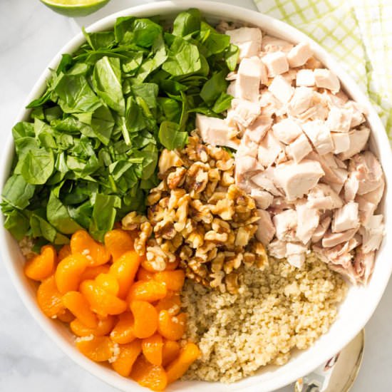 Quinoa Chicken Spinach Salad