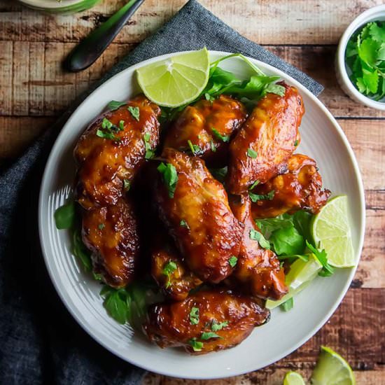 Chipotle BBQ Wings / Avocado Cream