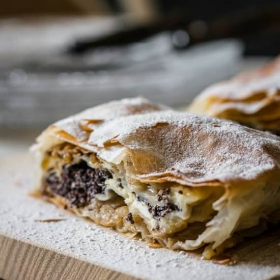 Nutty Apple & Poppy Seed Strudel