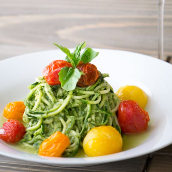 Avocado Pesto Zucchini Noodles