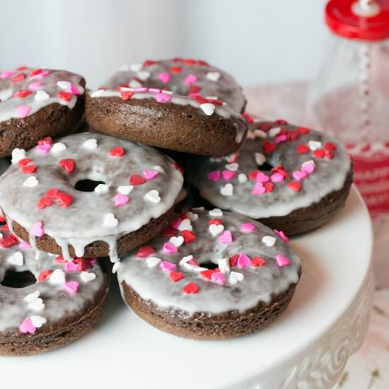 Easy Chocolate Valentine’s Donuts