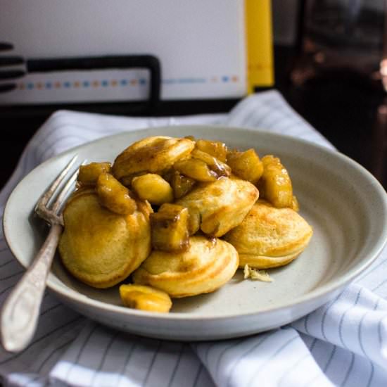 Bananas Foster Ebelskivers
