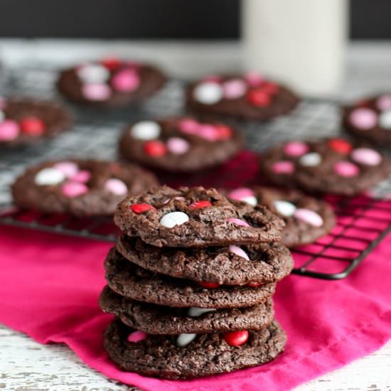Double Chocolate M&M Cookies