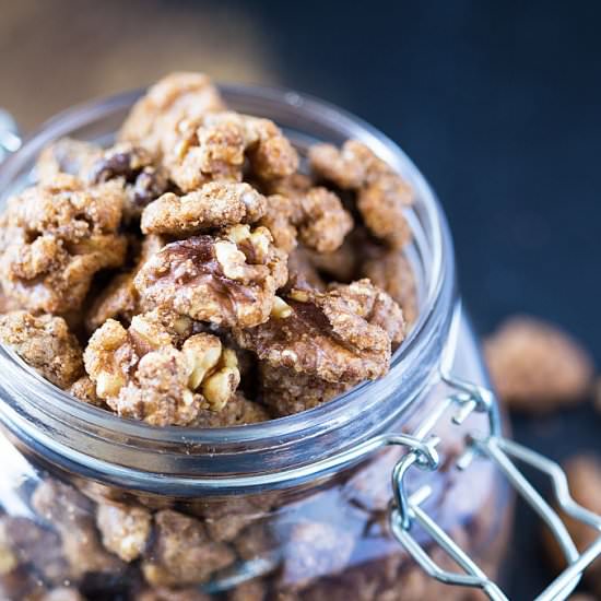 Candied Sweet and Spicy Walnuts