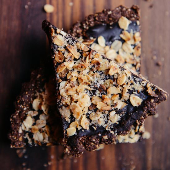 Vegan Chocolate Tart w/ Salted Oats