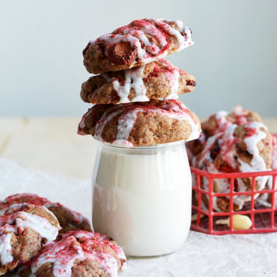 White Chocolate Strawberry Cookies