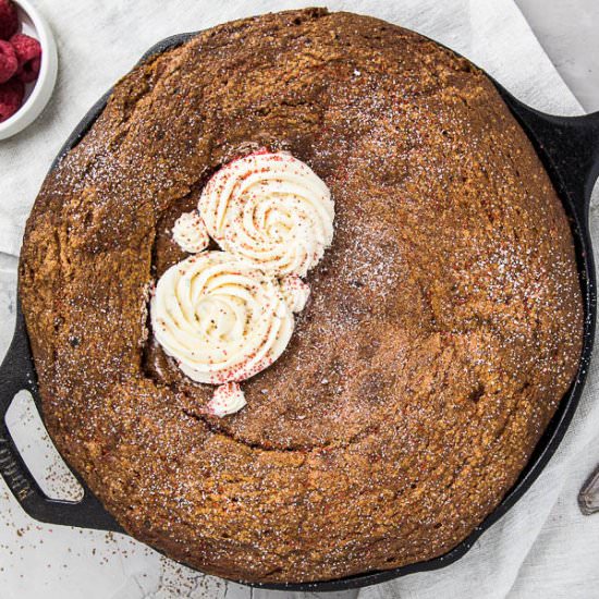 Chocolate Velvet Skillet Cake