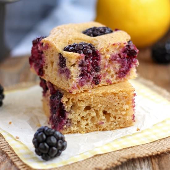 Lemon Blackberry Baked Pancake