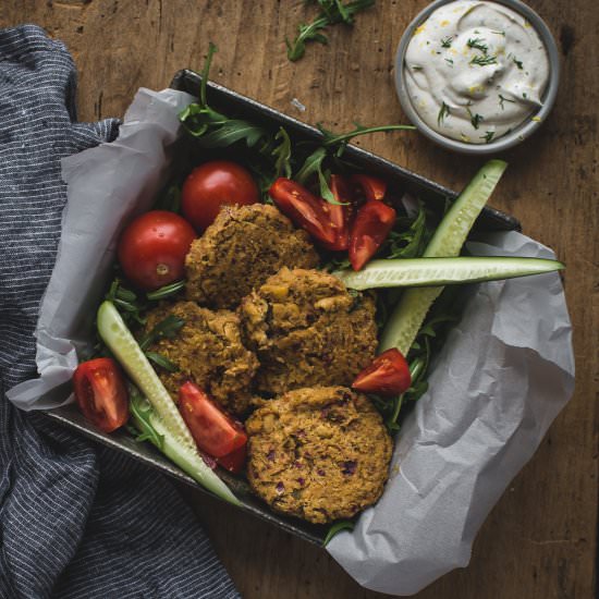 Easy Oven Baked Falafel Burger