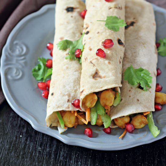 Peshawari Chole/Chickpea Wraps