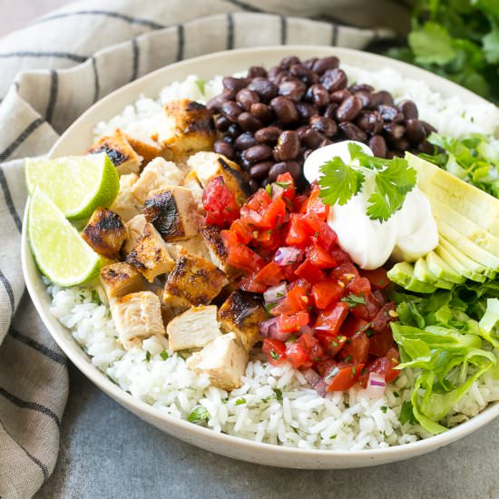 Chicken Burrito Bowls