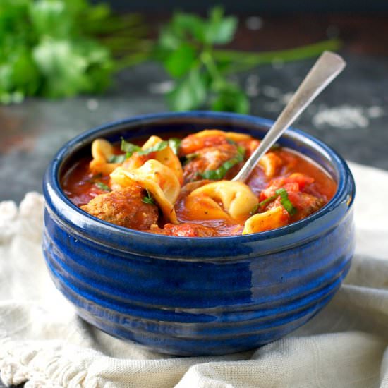 Meatball & Tortellini Soup