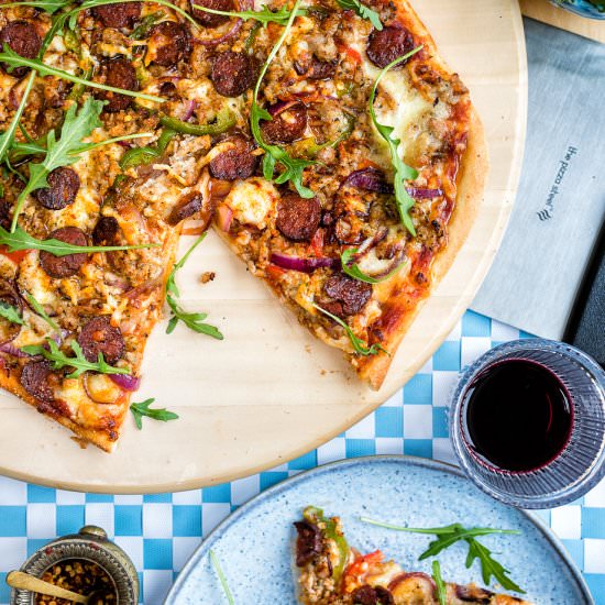 Fully-Loaded Spicy Sausage Pizza