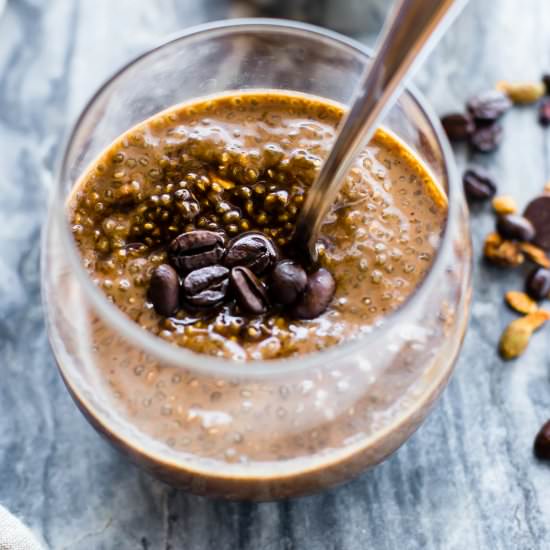 Vegan Latte Protein Chia Pudding