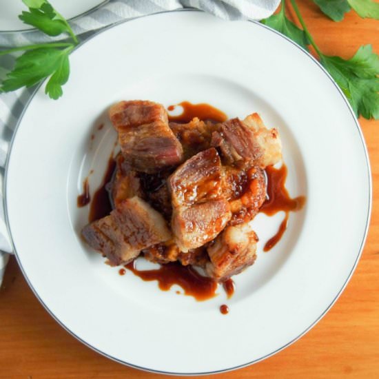 Crisped Pork Belly Whisky-Soy Sauce