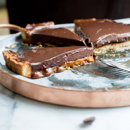 Salted Caramel Chocolate Tart
