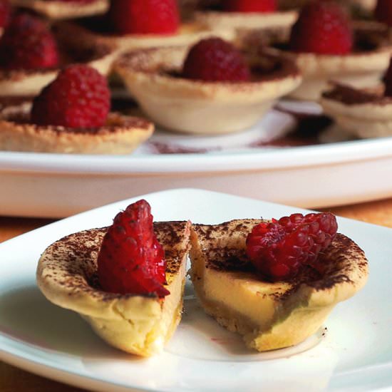 Mini Raspberry Egg Tart
