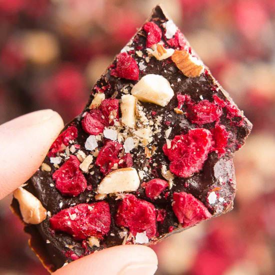 Raspberry Dark Chocolate Bark