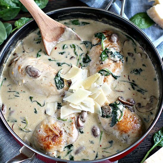 Creamy Parmesan Mushroom Chicken