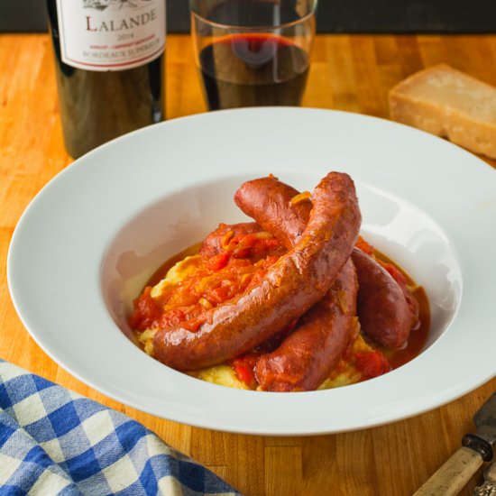 Sausage with Peppers and White Wine