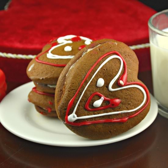 Valentines Day Heart Ginger Cookies