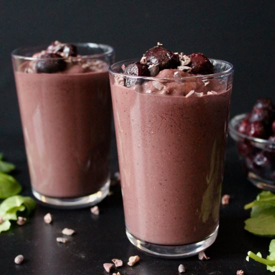 Dark Chocolate Cherry Protein Shake