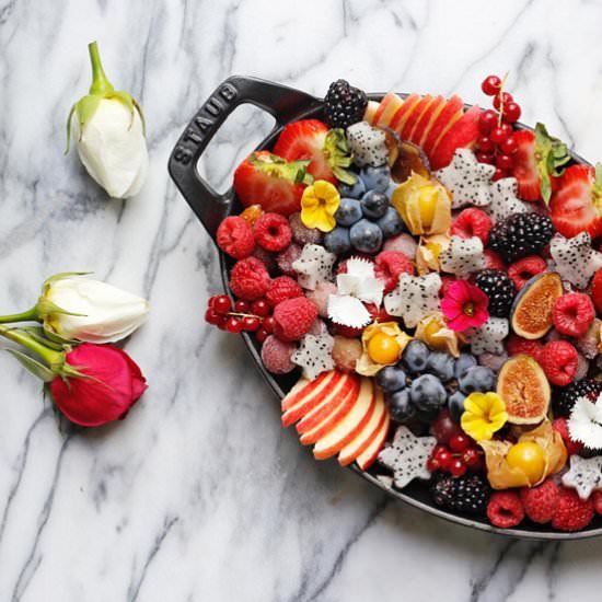 Rainbow Acai Smoothie Platter