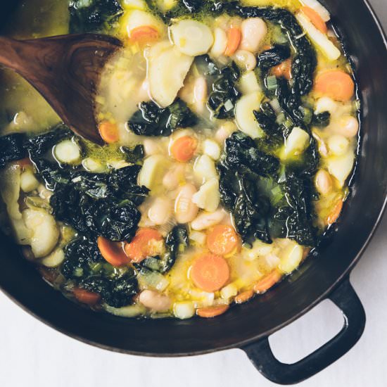 Lemony Parsnip and White Bean Soup