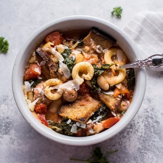 Tuscan Chicken Sausage Soup
