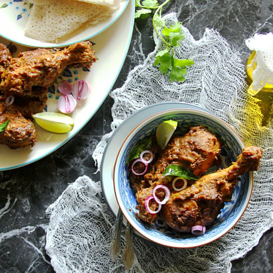 Chicken Ghee Roast & Neer Dosa
