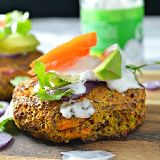 Squash, Quinoa & Chia Seed Burger