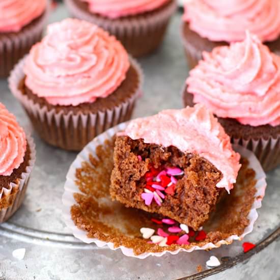 Chocolate Sweetheart Cupcakes