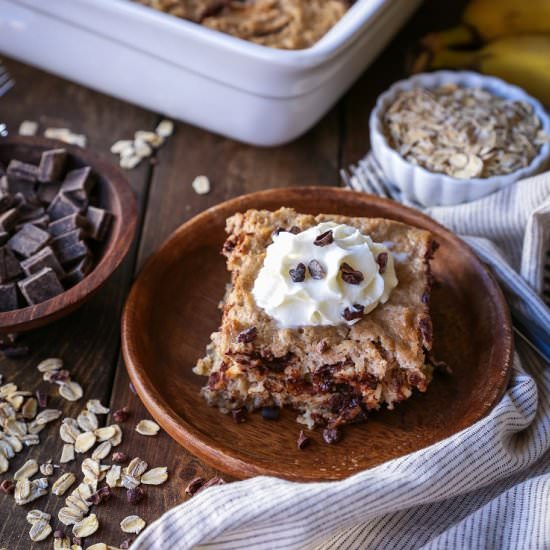 Banana Bread Baked Oatmeal