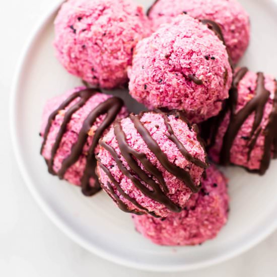 Pitaya Pink Coconut Macaroons