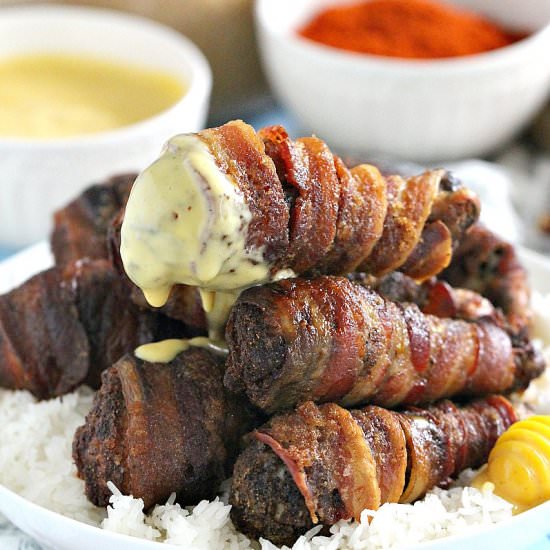 Bacon Wrapped Chicken Drumsticks