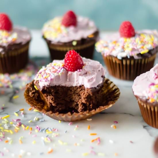 Flourless Chocolate Cupcakes