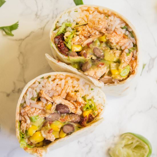 Spicy Chipotle Chicken Burritos