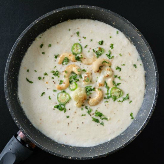 Cauliflower Cashew Nut Chili Soup