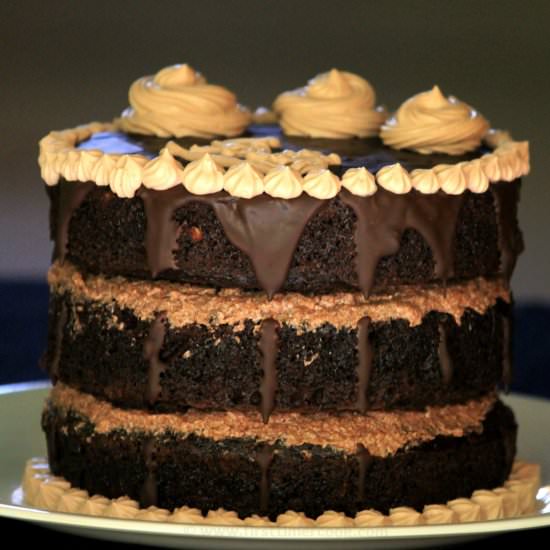 Triple Layer Chocolate Naked Cake