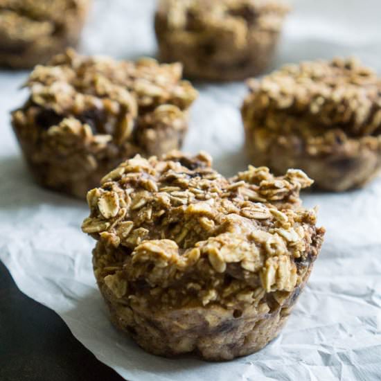 Lowfat Apple Banana Oatmeal Muffins